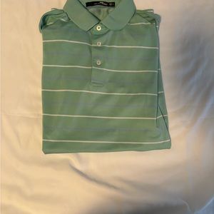 Green collared polo golf shirt
